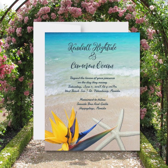 Beautiful Tropical Ocean Shore Wedding Paper (Creator Uploaded)