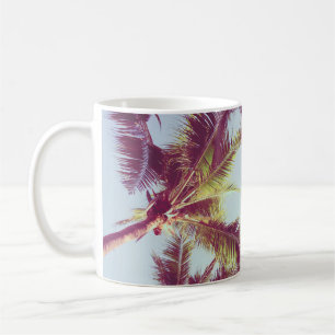 Beautiful tropical palm tree around beach sea ocea coffee mug