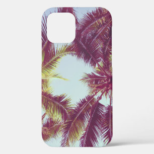 Beautiful tropical palm tree around beach sea ocea iPhone 12 case
