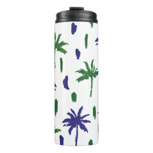 Beautiful tropical palm trees pattern thermal tumbler