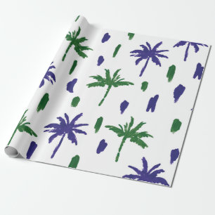 Beautiful tropical palm trees pattern wrapping paper