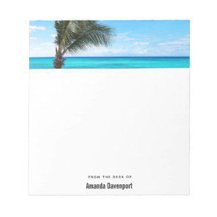 Beautiful Tropical Sea Breezy Palm Tree Notepad