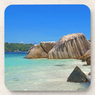 Beautiful Tropical Sea with a Rocky Beach Coaster