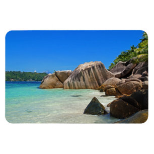 Beautiful Tropical Sea with a Rocky Beach Magnet