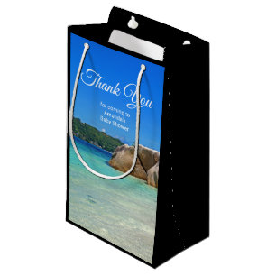 Beautiful Tropical Sea with a Rocky Beach Small Gift Bag