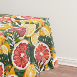 Beautiful Tropical Summer Fruit Tablecloth