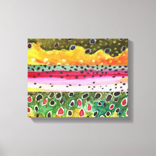 Beautiful Trout Art Canvas Print