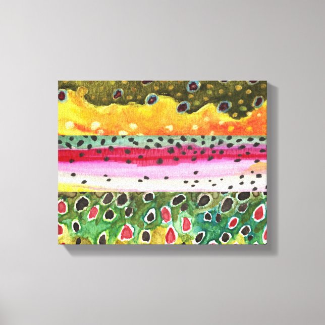 Beautiful Trout Art Canvas Print (Front)