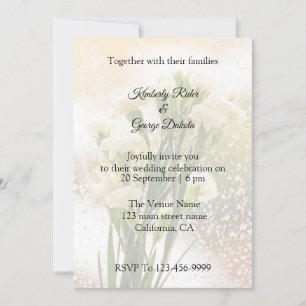 Beautiful Tuberose Flower Wedding Invitations