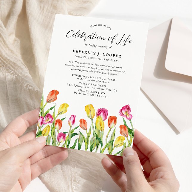 Beautiful Tulip-Filled Memorial Announcement (Creator Uploaded)