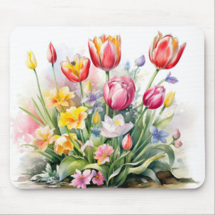 Beautiful Tulip Flower Flowers Mouse Mat