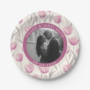 Beautiful Tulip Flower Plates For Simple Wedding
