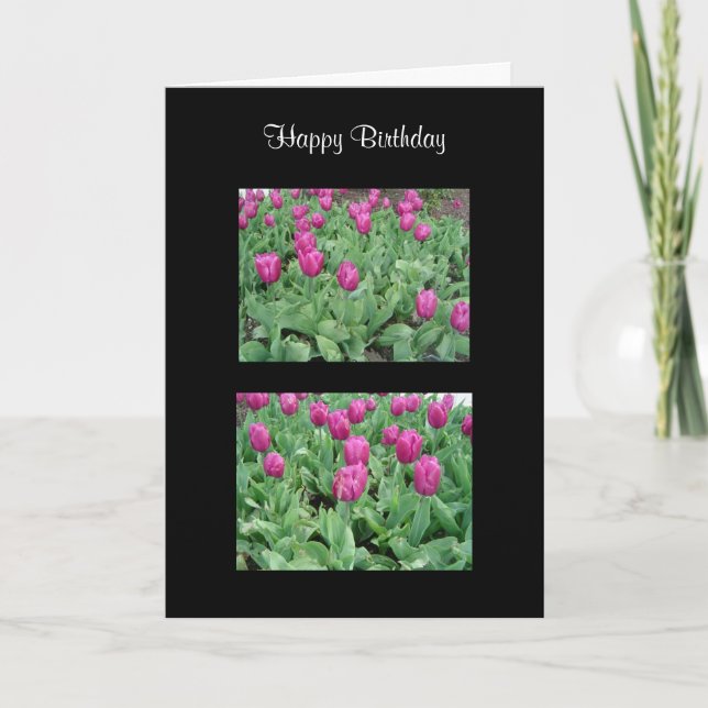 Beautiful Tulip Garden Card (Front)