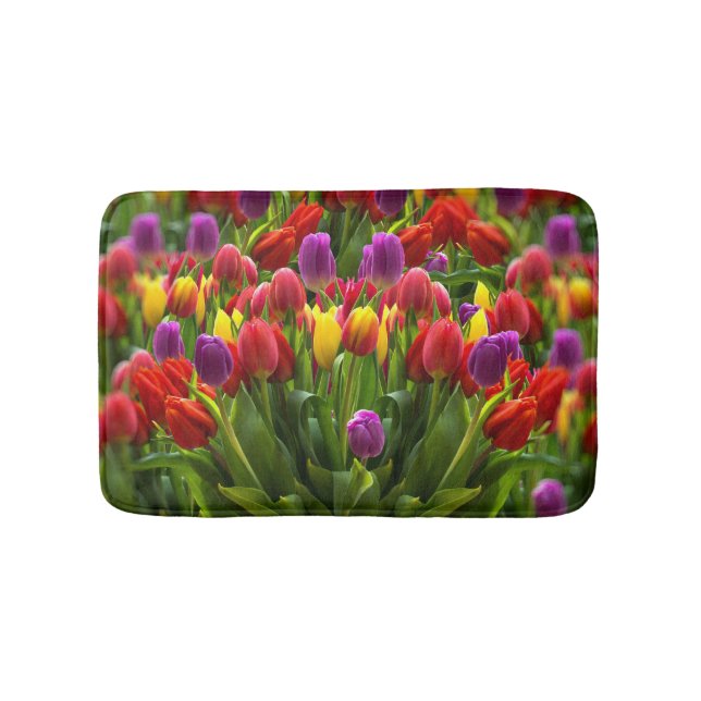 Beautiful Tulips Bath Mat (Front)
