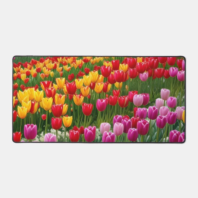 Beautiful Tulips  Desk Mat (Front)