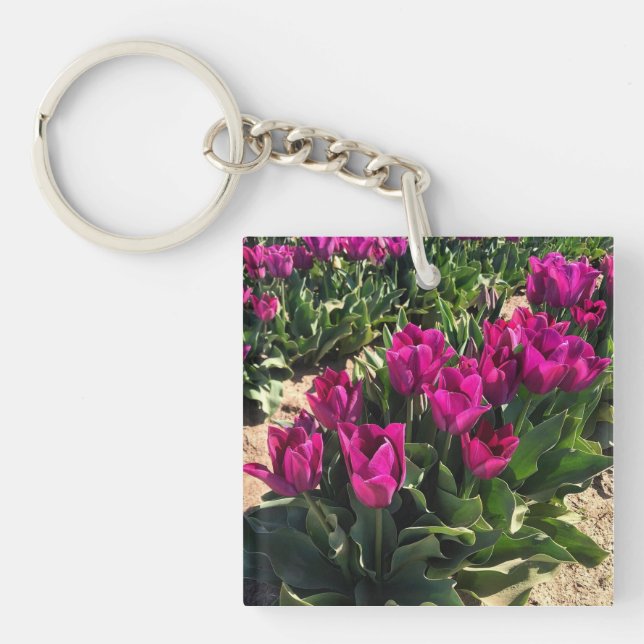 Beautiful Tulips Key Ring (Front)