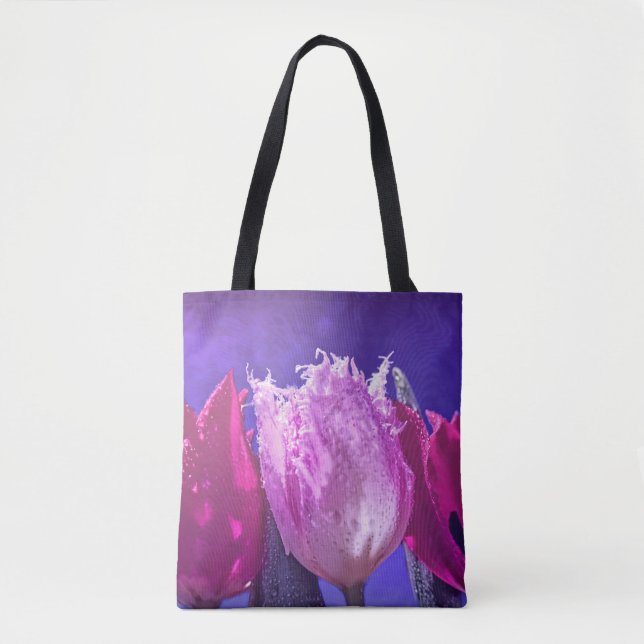 Beautiful tulips on a tote bag (Front)