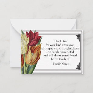 Beautiful Tulips Thank You Card