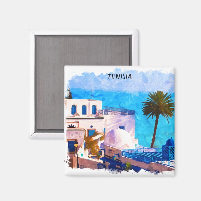 Beautiful Tunisia Panorama View Magnet (Front/Back)