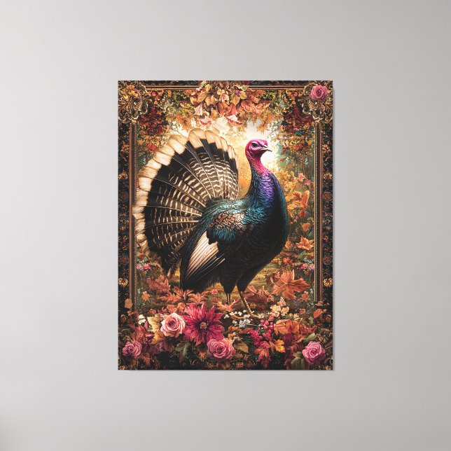 Beautiful Turkey Floral Design Canvas Print (Front)