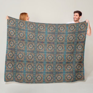 Beautiful Turkish Old Pattern Modern Collection Fleece Blanket