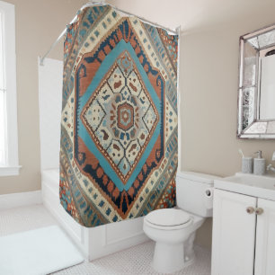 Beautiful Turkish Old Pattern Popular Collection Shower Curtain