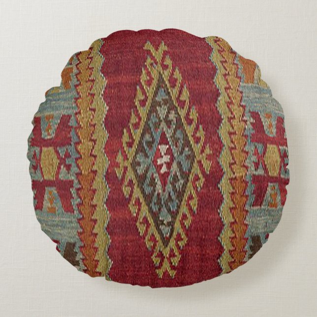 Beautiful Turkish traditional carpet    Round Cushion (Front)