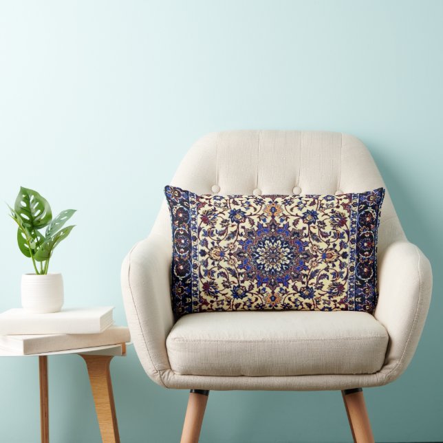 Beautiful Turkish traditional carpet    Round Pill Lumbar Cushion (Chair)