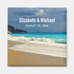 Beautiful Turquoise Blue Sea Tropical Photography Magnet