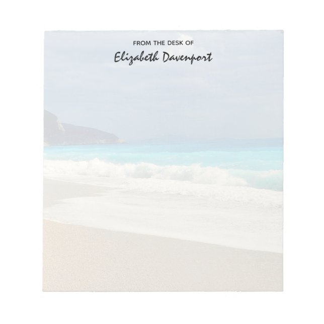 Beautiful Turquoise Blue Sea Tropical Photography Notepad (Front)