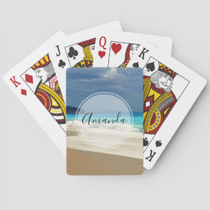 Beautiful Turquoise Blue Sea Tropical Photography Playing Cards