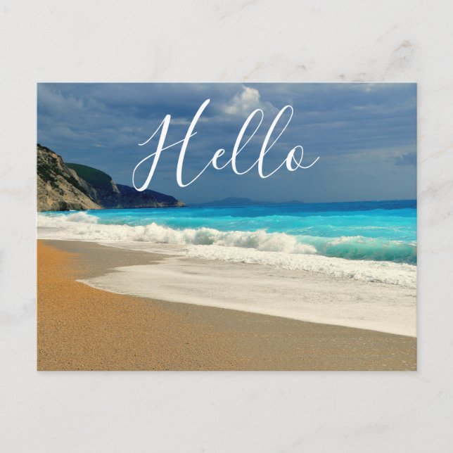 Beautiful Turquoise Blue Sea Tropical Photography Postcard (Front)