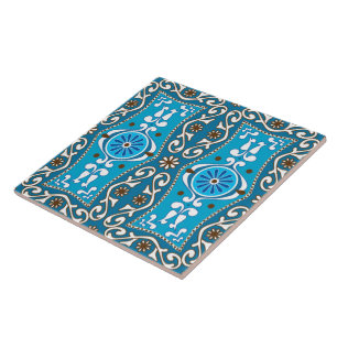 💙🤎 Beautiful turquoise - brown Azulejos, 8, Tile