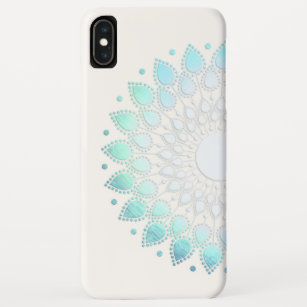 Beautiful Turquoise Lotus Flower Floral Mandala Ca Case-Mate iPhone Case