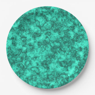 Beautiful turquoise marble paper plate