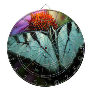Beautiful Turquoise Swallowtail Butterfly Dartboard