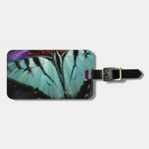 Beautiful Turquoise Swallowtail Butterfly Luggage Tag
