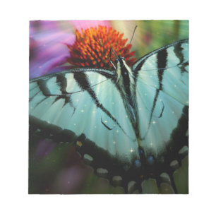 Beautiful Turquoise Swallowtail Butterfly Notepad