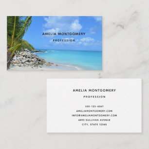 Beautiful Turquoise Tropical Beach Business Card