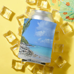 Beautiful Turquoise Tropical Beach Can Cooler