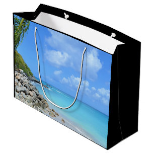 Beautiful Turquoise Tropical Beach Large Gift Bag