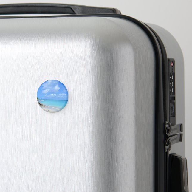 Beautiful Turquoise Tropical Beach Magnet (In Situ (Luggage))