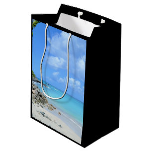 Beautiful Turquoise Tropical Beach  Medium Gift Bag
