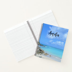 Beautiful Turquoise Tropical Beach Notebook