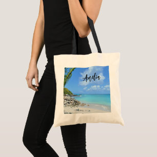 Beautiful Turquoise Tropical Beach Tote Bag
