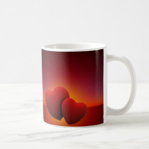 Beautiful Twin Heart Valentine's Day Mug