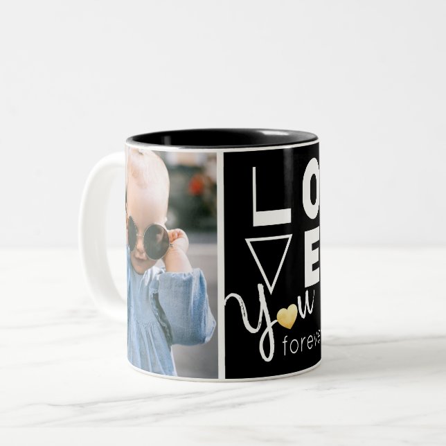 Beautiful Two Photo Love You Mug (Front Left)