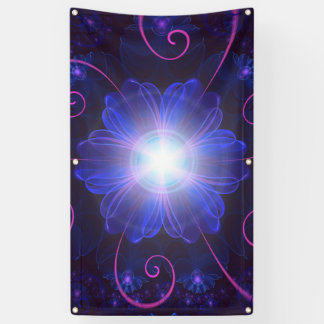 Beautiful Ultra Violet Fractal Nightshade Flower Banner