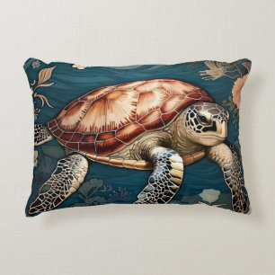 Beautiful Underwater Sea Turtle   Decorative Cushion