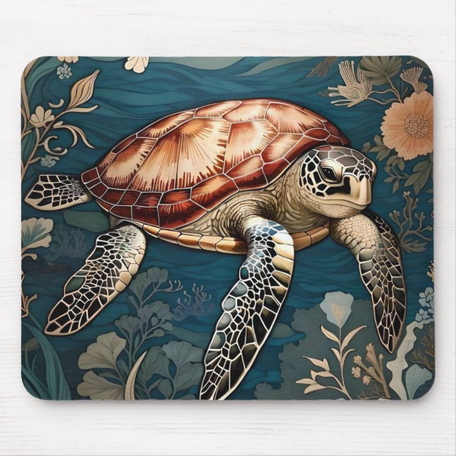 Beautiful Underwater Sea Turtle   Mouse Mat (Front)